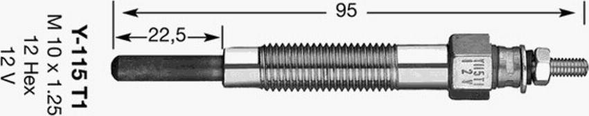 NGK Y-115T1 - Candeletta www.autoricambit.com