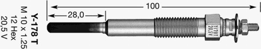 NGK Y-178 T - Candeletta www.autoricambit.com