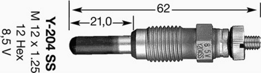 NGK Y-204SS - Candeletta www.autoricambit.com