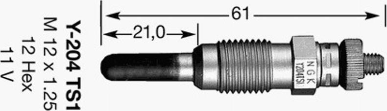 NGK Y-204TS1 - Candeletta www.autoricambit.com