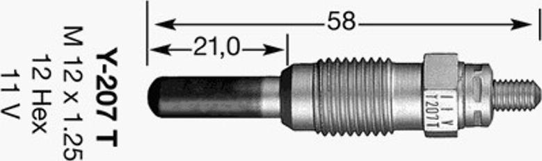 NGK Y-207T - Candeletta www.autoricambit.com