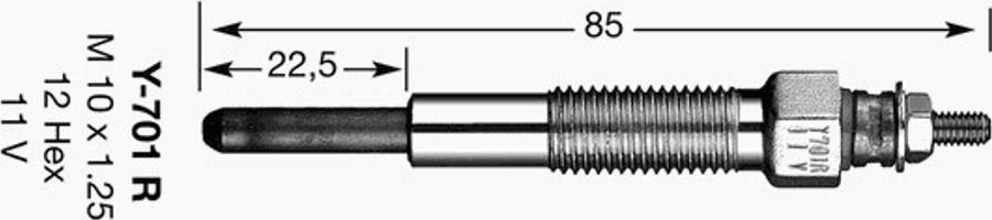 NGK Y-701 R - Candeletta www.autoricambit.com