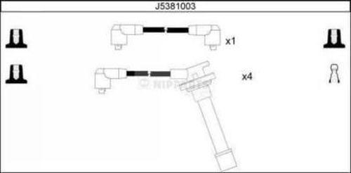 Nipparts J5381003 - Kit cavi accensione www.autoricambit.com