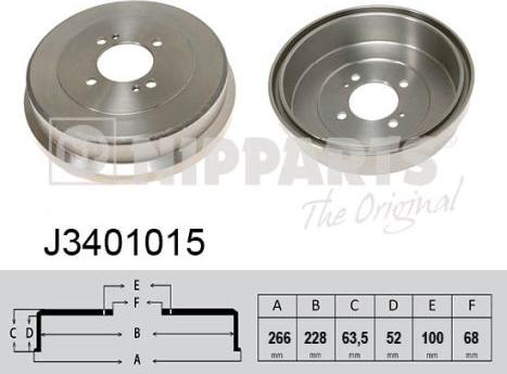 Nipparts J3401015 - Tamburo freno www.autoricambit.com