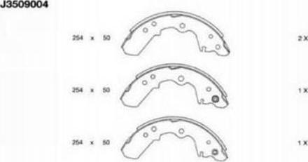 Nipparts J3509004 - Kit freno, freni a tamburo www.autoricambit.com