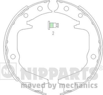 Nipparts J3505039 - Kit ganasce, Freno stazionamento www.autoricambit.com