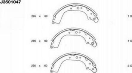 Nipparts J3501047 - Kit freno, freni a tamburo www.autoricambit.com