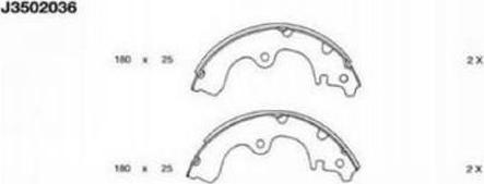 Nipparts J3502036 - Kit freno, freni a tamburo www.autoricambit.com