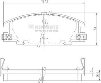 Nipparts J3609004 - Kit pastiglie freno, Freno a disco www.autoricambit.com