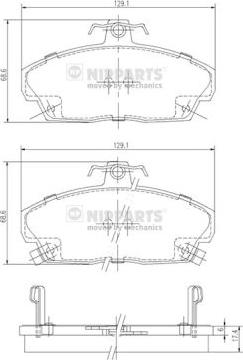 Nipparts J3604031 - Kit pastiglie freno, Freno a disco www.autoricambit.com