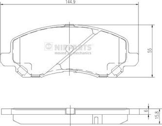 Nipparts J3605046 - Kit pastiglie freno, Freno a disco www.autoricambit.com