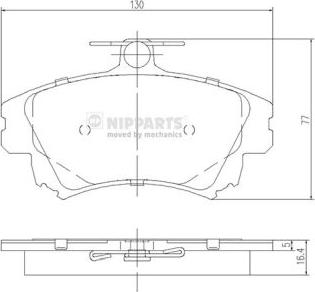 Nipparts J3605042 - Kit pastiglie freno, Freno a disco www.autoricambit.com