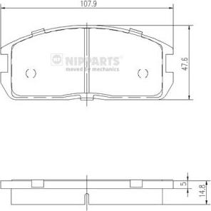 Nipparts J3605024 - Kit pastiglie freno, Freno a disco www.autoricambit.com