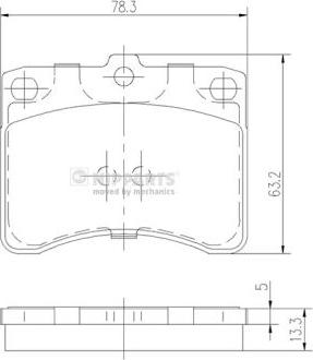 Nipparts J3606005 - Kit pastiglie freno, Freno a disco www.autoricambit.com