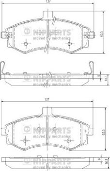 Nipparts J3600535 - Kit pastiglie freno, Freno a disco www.autoricambit.com