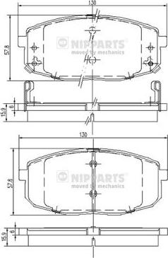 Nipparts J3600319 - Kit pastiglie freno, Freno a disco www.autoricambit.com