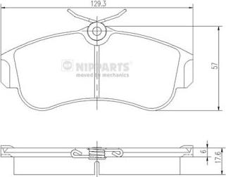 Nipparts J3601051 - Kit pastiglie freno, Freno a disco www.autoricambit.com