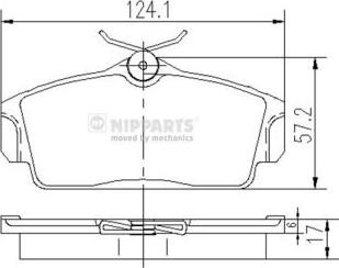 Nipparts J3601068 - Kit pastiglie freno, Freno a disco www.autoricambit.com