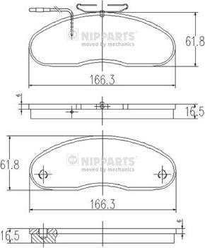 Nipparts J3601081 - Kit pastiglie freno, Freno a disco www.autoricambit.com