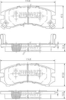 Nipparts J3601035 - Kit pastiglie freno, Freno a disco www.autoricambit.com