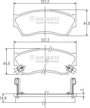 Nipparts J3608005 - Kit pastiglie freno, Freno a disco www.autoricambit.com