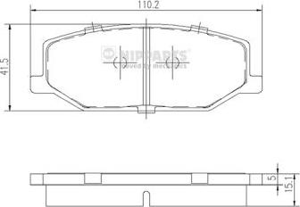 Nipparts J3608003 - Kit pastiglie freno, Freno a disco www.autoricambit.com