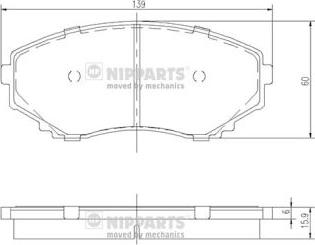 Nipparts J3603046 - Kit pastiglie freno, Freno a disco www.autoricambit.com