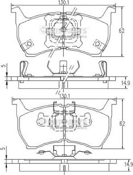 Nipparts J3603001 - Kit pastiglie freno, Freno a disco www.autoricambit.com