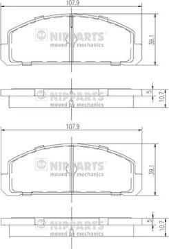 Nipparts J3603014 - Kit pastiglie freno, Freno a disco www.autoricambit.com