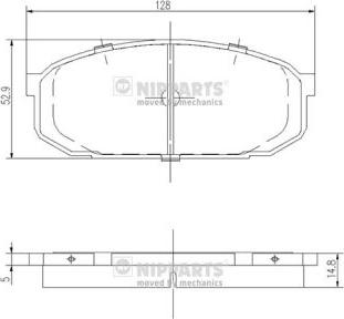 Nipparts J3603039 - Kit pastiglie freno, Freno a disco www.autoricambit.com