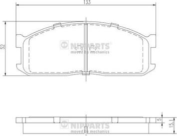 Nipparts J3603025 - Kit pastiglie freno, Freno a disco www.autoricambit.com