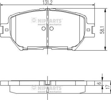 Nipparts J3602099 - Kit pastiglie freno, Freno a disco www.autoricambit.com