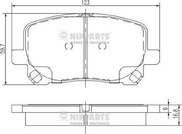 Nipparts J3602096 - Kit pastiglie freno, Freno a disco www.autoricambit.com