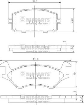 Nipparts J3602041 - Kit pastiglie freno, Freno a disco www.autoricambit.com