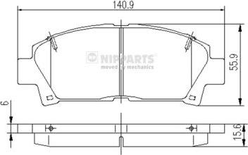 Nipparts J3602063 - Kit pastiglie freno, Freno a disco www.autoricambit.com