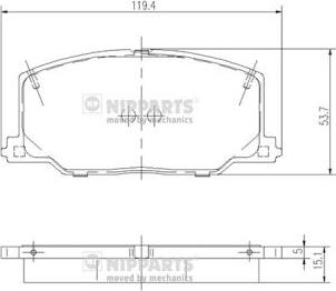 Nipparts J3602037 - Kit pastiglie freno, Freno a disco www.autoricambit.com