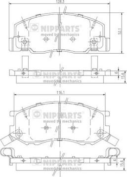 Nipparts J3602114 - Kit pastiglie freno, Freno a disco www.autoricambit.com