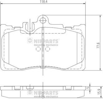 Nipparts J3602111 - Kit pastiglie freno, Freno a disco www.autoricambit.com