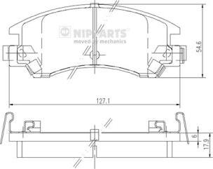 Nipparts J3607003 - Kit pastiglie freno, Freno a disco www.autoricambit.com