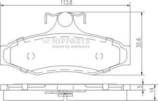 Nipparts J3610901 - Kit pastiglie freno, Freno a disco www.autoricambit.com