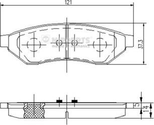 Nipparts J3610902 - Kit pastiglie freno, Freno a disco www.autoricambit.com