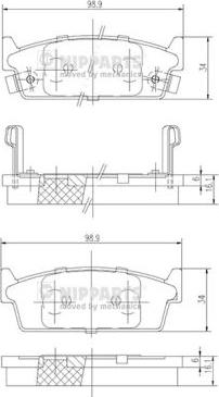 Nipparts J3611024 - Kit pastiglie freno, Freno a disco www.autoricambit.com