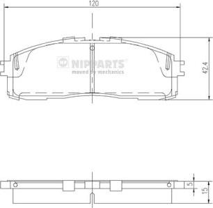 Nipparts J3612006 - Kit pastiglie freno, Freno a disco www.autoricambit.com