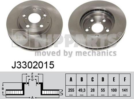 Nipparts J3302015 - Discofreno www.autoricambit.com