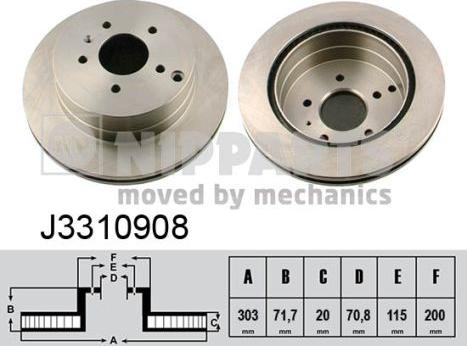 Nipparts J3310908 - Discofreno www.autoricambit.com