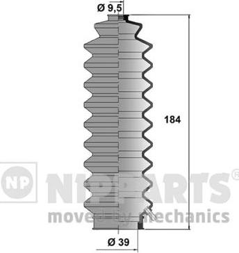 Nipparts J2844001 - Kit soffietto, Sterzo www.autoricambit.com