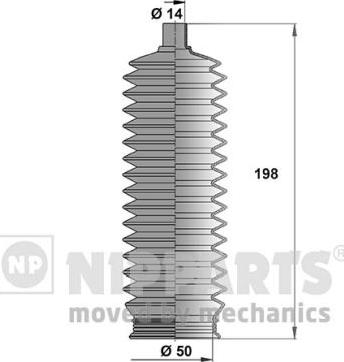 Nipparts J2840502 - Kit soffietto, Sterzo www.autoricambit.com