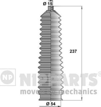 Nipparts J2840304 - Kit soffietto, Sterzo www.autoricambit.com