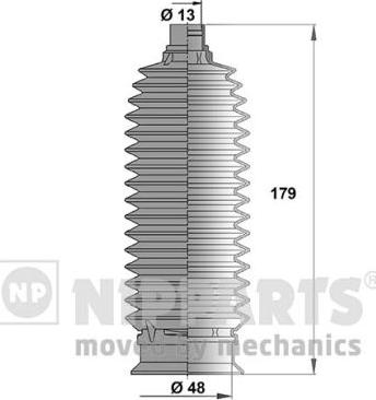 Nipparts J2840303 - Kit soffietto, Sterzo www.autoricambit.com