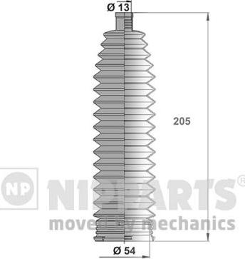 Nipparts J2841017 - Kit soffietto, Sterzo www.autoricambit.com